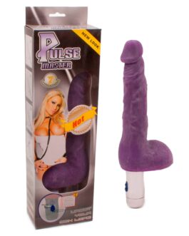 VIBRADOR PULSE MASTER REALISTA COM LUZ ROXO