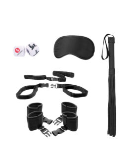 KIT DE RESTRIÇÃO BED POST BINDINGS RESTRAINT KIT OUCH! PRETO