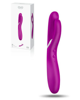 VIBRADOR DUPLO RECARREGÁVEL E6 OVO FÚCSIA