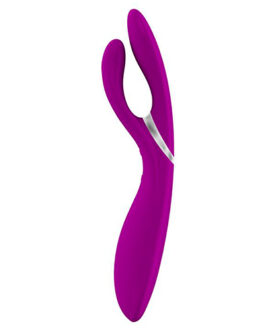 VIBRADOR DUPLO RECARREGÁVEL E6 OVO FÚCSIA