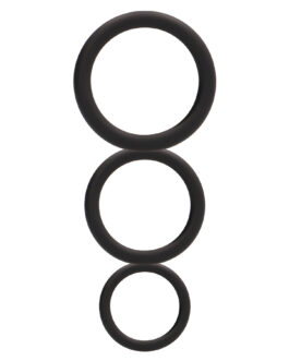 CONJUNTO DE ANÉIS PARA O PÉNIS ROUND COCK RINGS SET PRETOS