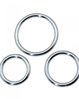 CONJUNTO DE 3 ANÉIS PARA O PÉNIS METAL COCK RINGS TIMELESS