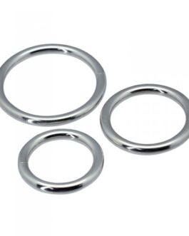 CONJUNTO DE 3 ANÉIS PARA O PÉNIS METAL COCK RINGS TIMELESS