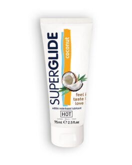 LUBRIFICANTE COMESTÍVEL HOT™ SUPERGLIDE CÔCO 75ML