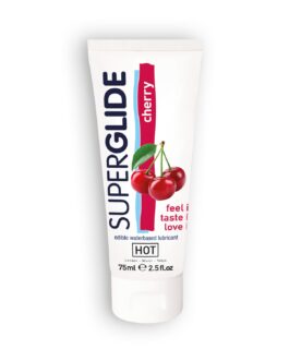 LUBRIFICANTE COMESTÍVEL HOT™ SUPERGLIDE CEREJA 75ML