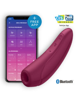 ESTIMULADOR CURVY 1+ COM APP SATISFYER VERMELHO ROSADO