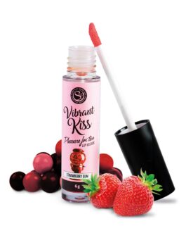 LIP GLOSS DE PASTILHA DE MORANGO VIBRANT KISS 6GR