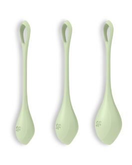 CONJUNTO DE 3 BOLAS KEGEL YONI POWER 2 SATISFYER VERDES