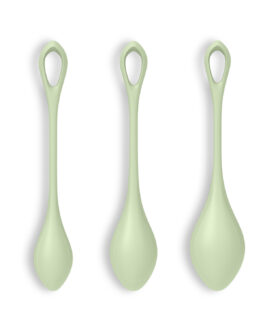 CONJUNTO DE 3 BOLAS KEGEL YONI POWER 2 SATISFYER VERDES