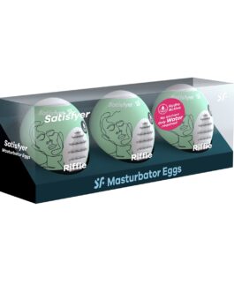 PACK DE 3 MASTURBADOR MASTURBATOR EGG RIFFLE SATISFYER