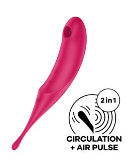 ESTIMULADOR TWIRLING PRO VERMELHO SATISFYER