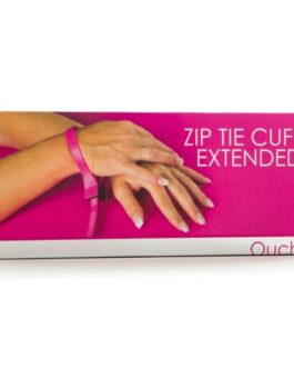 ALGEMAS DESCARTÁVEIS DE PLÁSTICO OUCH! ZIP TIE CUFFS EXTENDED ROSA