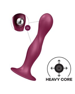 DILDO CINÉTICO DOUBLE BALL-R  WEIGHTED DILDO VERMELHO SATISFYER