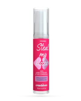 GEL LUBRIFICANTE STEAL MY KISSES COM SABOR A CHAMPANHE COM MORANGO CRUSHIOUS 10ML