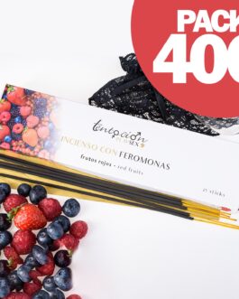 PACK DE 400 INCENSOS COM FEROMONAS AROMA FRUTOS VERMELHOS TENTACIÓN PLAY SEX