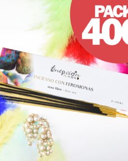 PACK DE 400 INCENSOS COM FEROMONAS AROMA SEXO LIVRE TENTACIÓN PLAY SEX