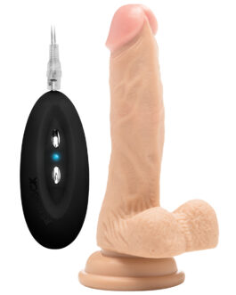 VIBRADOR REALÍSTICO COM TESTÍCULOS REALROCK 7? BRANCO