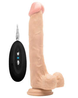 VIBRADOR REALÍSTICO COM TESTÍCULOS REALROCK 10? BRANCO