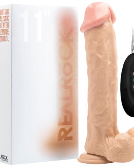 VIBRADOR REALÍSTICO COM TESTÍCULOS REALROCK 11? BRANCO