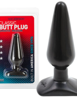 PLUG ANAL DOC JOHNSON CLASSIC BUTT PLUG PRETO MEDIUM