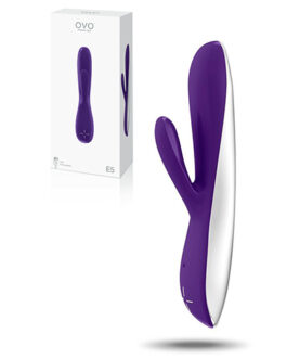 VIBRADOR RECARREGÁVEL E5 OVO ROXO