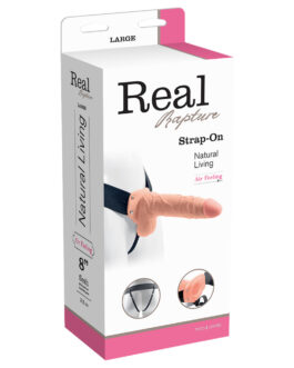 STRAP-ON OCO COM TESTÍCULOS REAL RAPTURE AIR FEELING 8 BRANCO