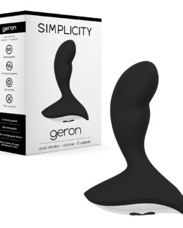 VIBRADOR ANAL RECARREGÁVEL GERON SIMPLICITY PRETO