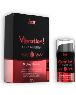 GEL COM VIBRAÇÃO VIBRATION MORANGO INTT 15ML