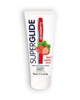 LUBRIFICANTE COMESTÍVEL HOT? SUPERGLIDE MORANGO 75ML