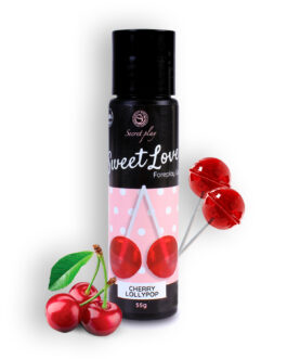 GEL LUBRIFICANTE COM SABOR A CHUPA DE CEREJA SWEET LOVE SECRET PLAY 60ML