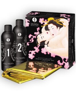 KIT DE ÓLEOS DE MASSAGEM SHUNGA ESPUMANTE MORANGO