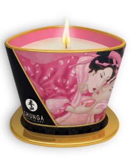 VELA DE MASSAGEM SHUNGA APHRODISIA PÉTALAS DE ROSA 170ML