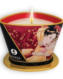 VELA DE MASSAGEM SHUNGA ROMANCE CHAMPANHE E MORANGO 170ML