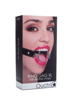 MORDAÇA OUCH! RING GAG XL PRETA