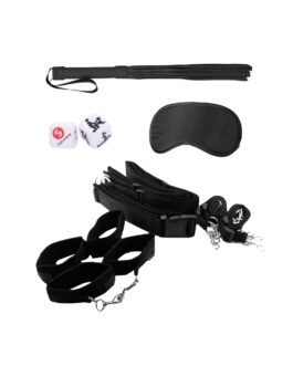 KIT DE RESTRIÇÃO BONDAGE BELT RESTRAINT SYSTEM OUCH! PRETO