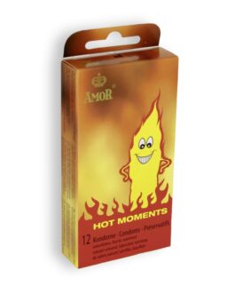 PRESERVATIVOS HOT MOMENTS 12 UNIDADES