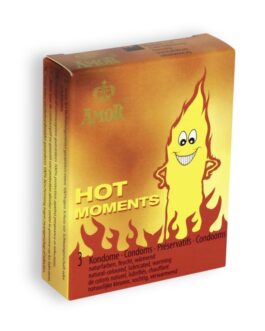 PRESERVATIVOS HOT MOMENTS 3 UNIDADES