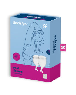 CONJUNTO DE 2 COPOS MENSTRUAIS FEEL SECURE SATISFYER TRANSPARENTE