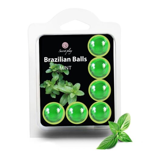 BOLAS LUBRIFICANTES BEIJÁVEIS BRAZILIAN BALLS SABOR A MENTA 6 x 4GR - Image 3