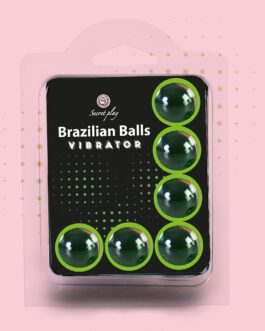 BOLAS LUBRIFICANTES BRAZILIAN BALLS SHOCK EFEITO VIBRADOR 6 x 4GR