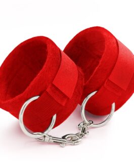 ALGEMAS DE VELCRO TOUGH LOVE COM CORRENTE DE 40CM EXTRA CRUSHIOUS VERMELHAS