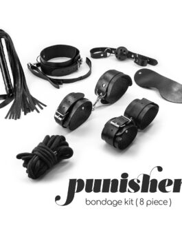 KIT BONDAGE PUNISHER COM 8 PEÇAS CRUSHIOUS