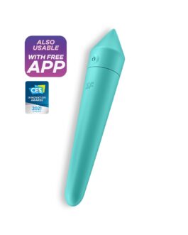 BALA VIBRATÓRIA ULTRA POWER BULLET 8 COM APP SATISFYER TURQUESA