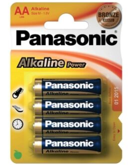 4 PILHAS AA ALCALINAS PANASONIC