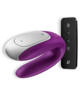 VIBRADOR DOUBLE FUN COM APP SATISFYER ROXO