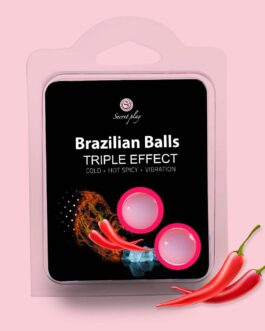 BOLAS LUBRIFICANTES BRAZILIAN BALLS EFEITO TRIPLO 2 X 4GR