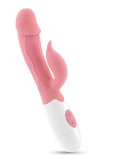 VIBRADOR COM ESTIMULADOR DE CLITÓRIS MOCHI ROSA E LUBRIFICANTE À BASE DE ÁGUA INCLUÍDO CRUSHIOUS