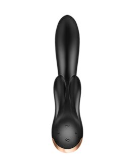 VIBRADOR DOUBLE FLEX COM APP SATISFYER PRETO