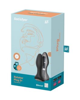 PLUG VIBRATÓRIO ROTATOR PLUG 2+ COM APP SATISFYER PRETO