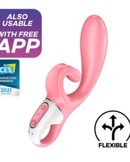 VIBRADOR HUG ME COM APP SATISFYER ROSA